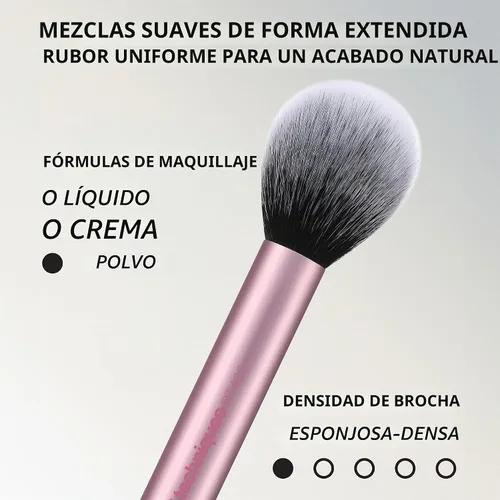 Vista 5 de Real Techniques Juego de 5 Piezas Everyday Essentials de Brochas de Maquillaje, Incluye 4 Brochas y Esponja de Maquillaje, Para Base, Rubor
