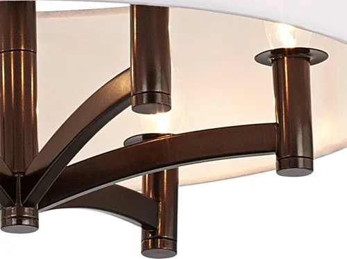 Vista 2 de Giclee Glow Ava Bronze - Colgante moderno de 6 luces con diseño de mármol (20.0 in)
