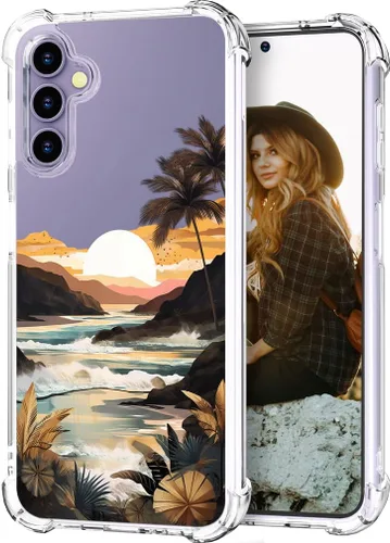 Vista 31 de Hungo Funda compatible con Samsung Galaxy S25 Plus / S24 Plus, diseño femenino estético de diseño femenino S24+ S25+ de astronauta de dibujos