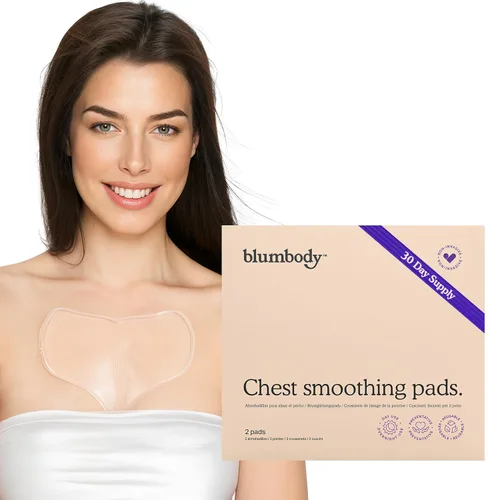 Vista 9 de BLUMBODY Almohadillas antiarrugas para el pecho y el cuello – Parches de silicona antiarrugas para la piel, reafirmantes y suavizantes – Almohadilla