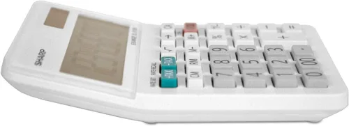 Vista 3 de Sharp EL310WB EL-310WB Mini calculadora de escritorio, LCD de 8 dígitos