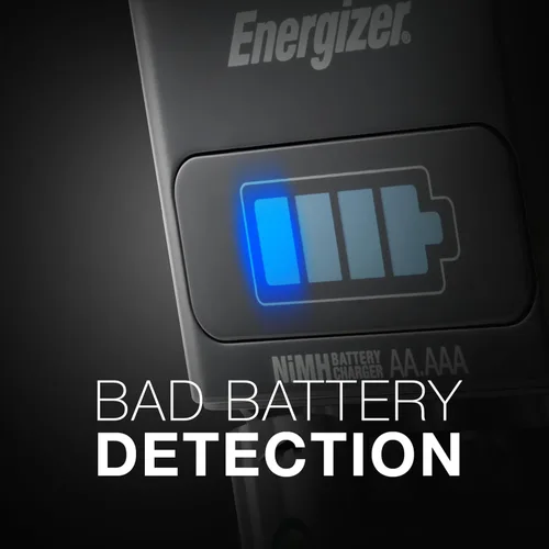 Vista 5 de Energizer CH1HRWB-4 - Cargador de pilas AA/AAA con 4 pilas AA NiMH recargables (carga pilas AA o AAA en 1 hora o menos)