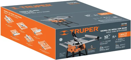 Vista 4 de TRUPER SME-10B Sierra de Mesa 10" 1900 W (2-1/2 HP) con Base, Naranja