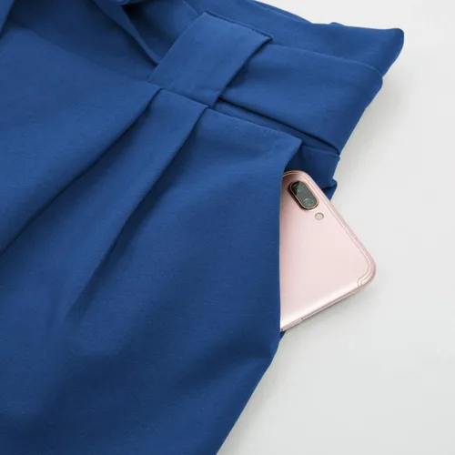 Vista 4 de GRACE KARIN - Pantalón deportivo tipo lápiz para mujer, diseño informal de tiro alto para el trabajo, con lazo y bolsillos