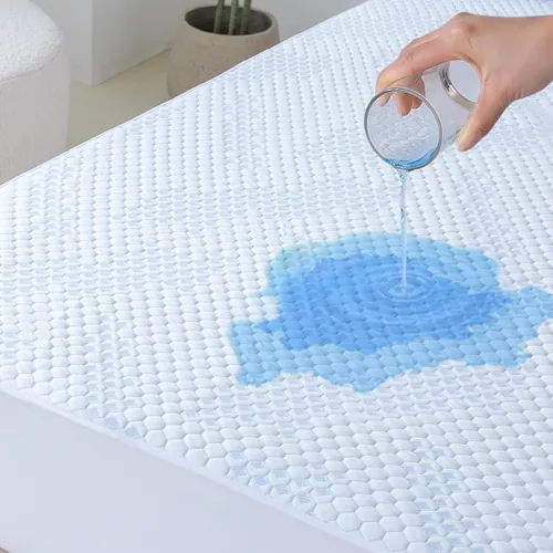 Vista 9 de Protector de colchón refrescante Twin - Funda de colchón de fibra de rayón 100% impermeable y silenciosa (39" x 75") Cama suave, transpirable