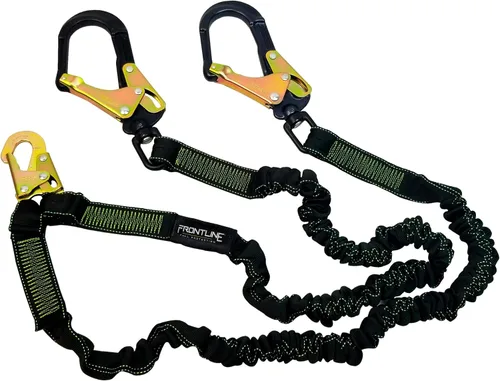 Vista 8 de Frontline LIS61R Combat - Cordón de una sola pierna de 6 pies con extremo de gancho para varilla corrugada con amortiguador de impacto interno Una