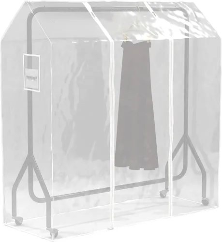 Vista 6 de HANGERWORLD Funda transparente para ropa de 5 pies para armario abierto, a prueba de ducha (60 x 24 x 65 pulgadas)
