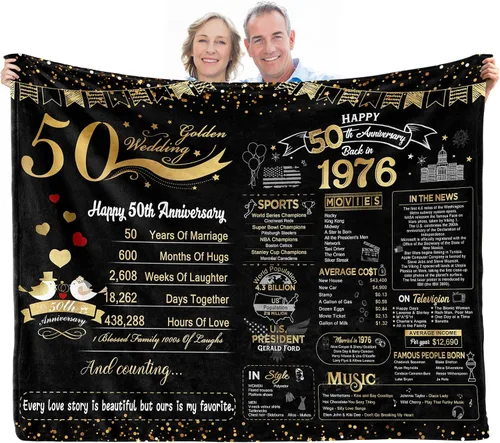 Vista 9 de elseven Regalo de boda de 25 aniversario para ella, 25 aniversario para parejas, esposa, marido, mejor manta de regalo de aniversario, manta de 60 x