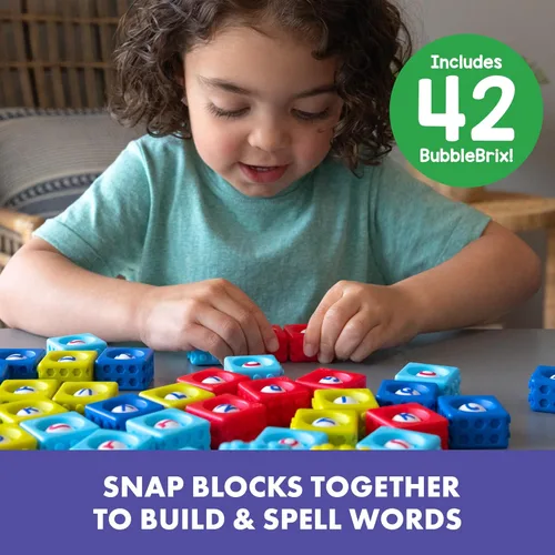 Vista 2 de Educational Insights Alphabet BubbleBrix - Juguetes sensoriales de aprendizaje del alfabeto, manipuladores de alfabetización para preescolares