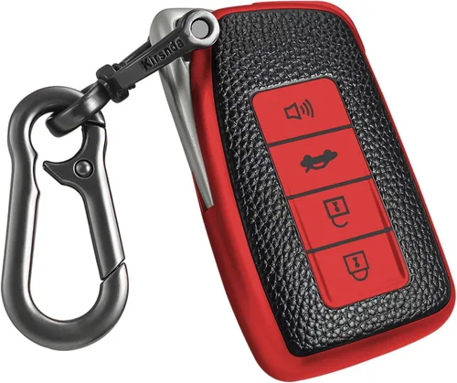 Vista 8 de Kirsnda Funda con textura para llavero compatible con Lexus, funda/protector de llave de TPU suave, 4 botones que se ajusta a ES IS GS NX RX RC GX