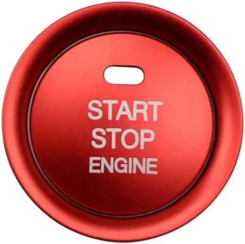 Vista 5 de Anillo de cubierta de botón de arranque de coche para Mazda 3 Axela M3 2014-2019 Botón de arranque de encendido Trim Ring Button Sticker