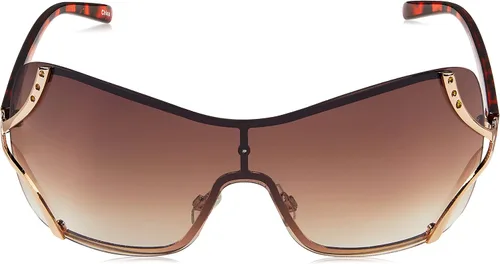 Vista 2 de Southpole womens 454sp Glitzy Metal Shield Sunglasses (140mm) - Uv400 Protection, Trendy Gift for Her Rectangular Sunglasses