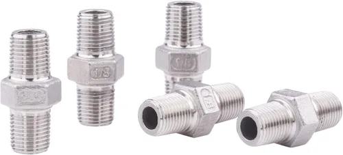 Vista 17 de Boquilla hexagonal macho NPT de 1 pulgada - DERPIPE acero inoxidable 304 roscado para kit de preparación, aplicación de tuberías caseras