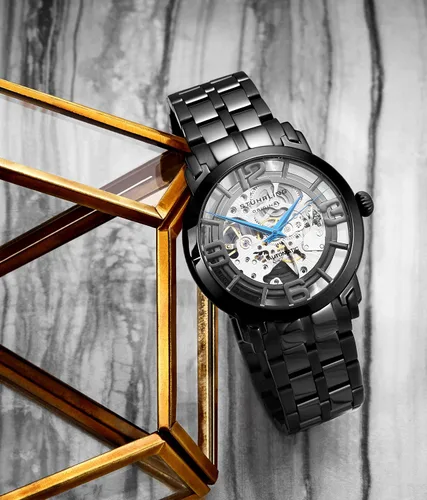 Vista 9 de Stuhrling Original Relojes de esqueleto para hombre, reloj automático para hombre, reloj de vestir para hombre, reloj de vestir para hombre, reloj