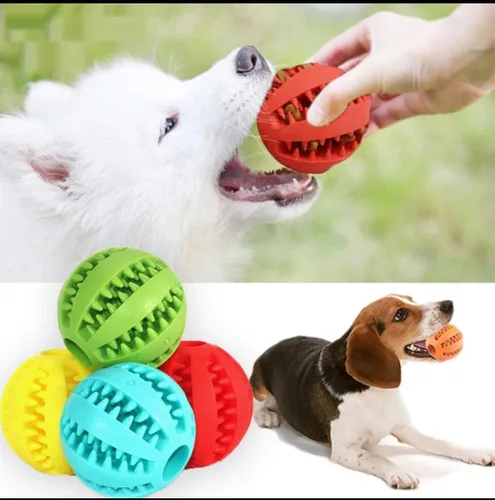 Vista 3 de Sin America - Rompecabezas interactivo para perros, no tóxico, duradero, limpieza de dientes, rompecabezas IQ para masticar, bola masticable