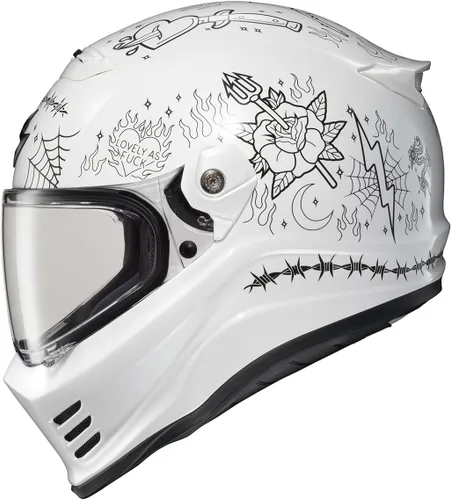 Vista 9 de ScorpionEXO Covert FX - Casco integral para motocicleta adulto estilo Street Fighter - bolsillos para altavoces con Bluetooth, certificación DOT ECE
