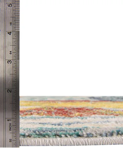 Vista 2 de Unique Loom Ariel Collection - Alfombra de área con caballito de mar (2 pies x 3 pies 1 pulgada, rectangular, multicolor, marfil)