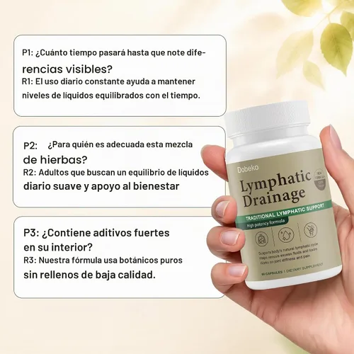 Vista 7 de Lymphatic Drainage Supplements Capsules Support Fluid Balance