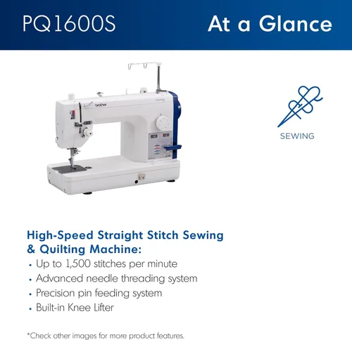 Vista 12 de Brother PQ1600S - Máquina de coser de puntada recta de alta velocidad