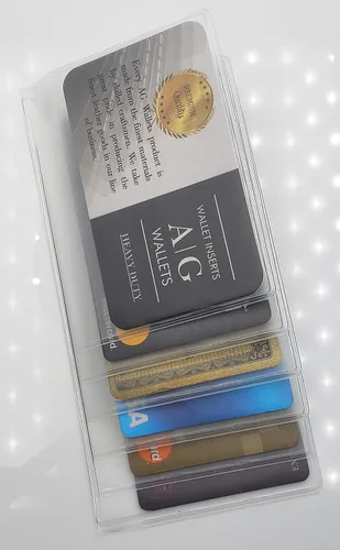 Vista 2 de QULSE - Juego de 2 insertos transparentes de alta calidad para cartera, Checkbook 6 Página, Minimalista