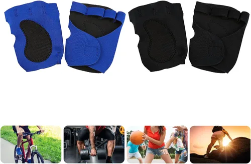 Vista 3 de Guantes de neopreno acolchados para levantamiento de pesas, guantes ventilados para seguimiento de ciclismo, deportes con protección completa