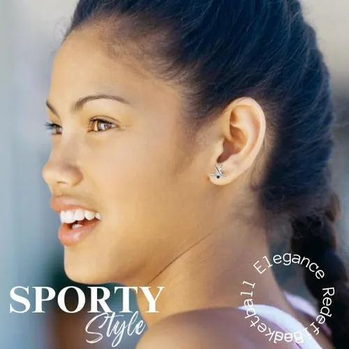 Vista 4 de Aretes de hockey, joyas de hockey, aretes de hockey sobre hielo, regalos de hockey, aretes de dije de hockey, regalo para jugadoras de hockey