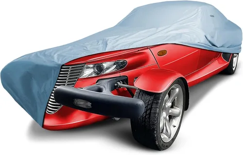 Vista 42 de iCarCover Funda de automóvil personalizada Premium para Chrysler Imperial 1957-1975, resistente, impermeable, para todo tipo de clima, lluvia Negro