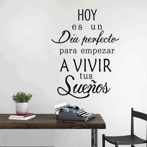 Vista 2 de BooDecal - Calcomanías de pared con cita española, 17 x 24 pulgadas