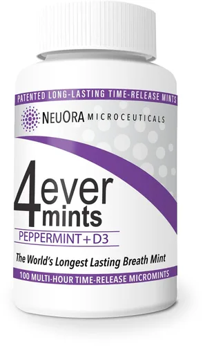 Vista 8 de 4EverMints - Mentas de aliento de liberación de tiempo de 4 horas con sabor a menta (100 tabletas)