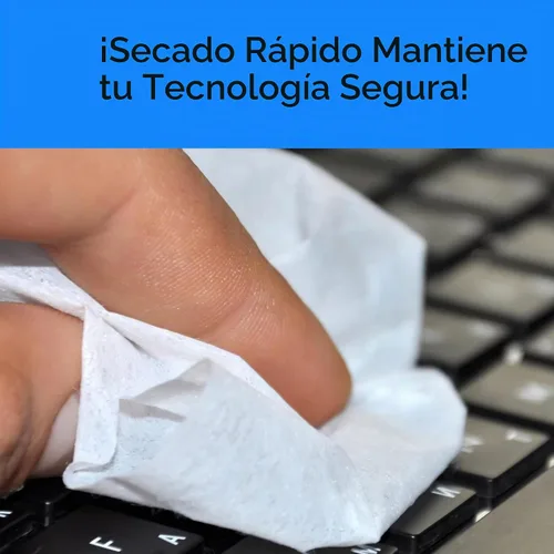 Vista 2 de Toallitas de audio 100 toallitas de limpieza envueltas individualmente Sin alcohol, secado rápido, seguras para controladores