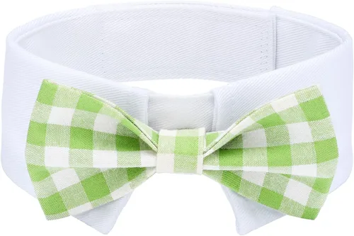 Vista 12 de Collar de corbatín negro para gato Segarty, lindo esmoquin para cachorros con corbatín para perros con collar blanco ajustable hecho a mano