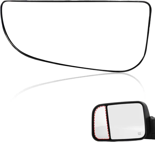 Vista 8 de Espejo lateral térmico de reemplazo con cristal izquierdo para conductor compatible con Dodge Ram 1500 2500 3500 2009 2010 2011 2012 2013 2014 2015