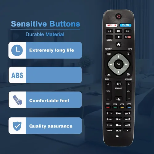 Vista 7 de NH500UP - Nuevo control remoto reemplazado compatible con PHILIPS TV 55PFL5601/F7 55PFL5901 55PFL5901/F7 55PFL6900 55PFL6900/F7 65PFL8900