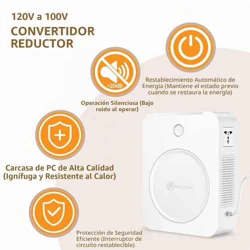 Vista 6 de SUNSHUN 120V a 100V 800W Japón convertidor de voltaje paso abajo