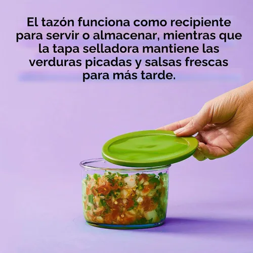 Vista 5 de Chef'n VeggiChop Picadora de alimentos manual (rúcula), 5.5 x 5.5 x 5 pulgadas