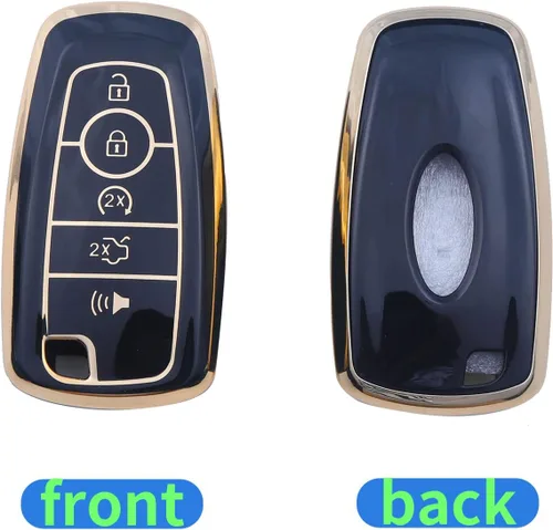 Vista 3 de Funda para llavero Ford, compatible con Ford Fusion F150 F250 F350 F450 F550 Edge Explorer Smart Key Premium Soft TPU Anti-polvo Protección completa