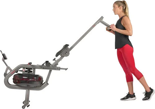 Vista 7 de Sunny Health & Fitness Sunny Health & Fitness AquaStrive Series Smart Water Rower, 300LB Capacity Plus Dynamic Hydro Resistance for Home Cardio