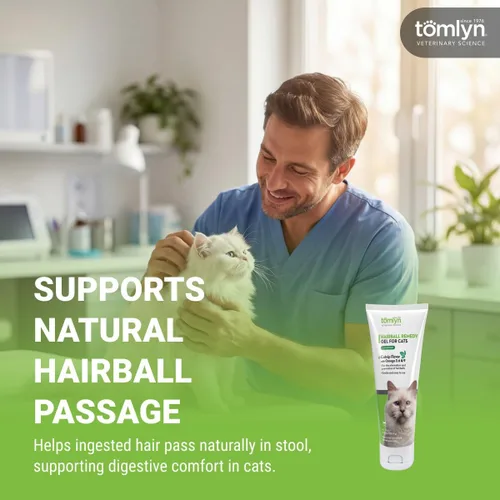 Vista 3 de Tomlyn Laxatone Gel de Remedio para Bolas de Pelo con Sabor a Hierba Gatera para Gatos, 4.25oz