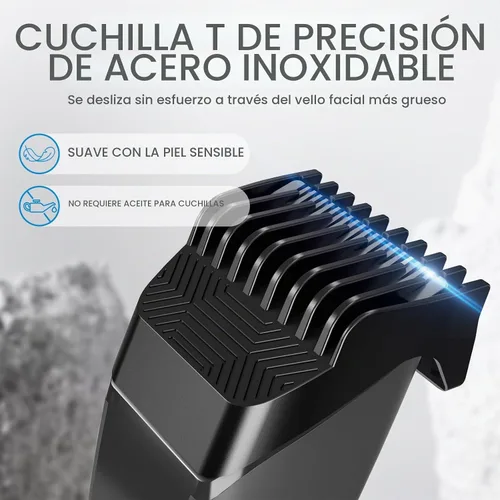 Vista 4 de HUMMINGBIRD MK14 BeardMaster - Cortadora de barba prémium para hombres, esfera de precisión, 20 ajustes de longitud ajustable, hoja en T de acero