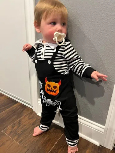 Vista 3 de Gakizon Trajes de Halloween para bebé, disfraces divertidos de Halloween, ropa de Halloween para bebés