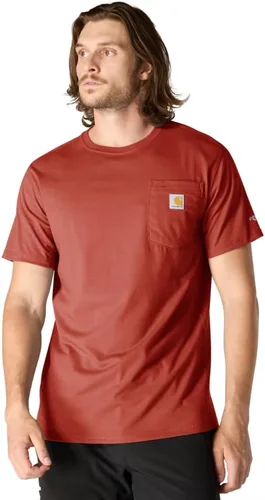 Vista 32 de Carhartt Force - Camiseta de manga corta, con bolsillo, de ajuste holgado y peso medio para hombre Malt