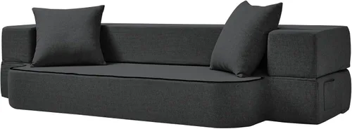 Vista 7 de SUYOLS Sofá Cama Plegable con Almohadas - Silla Convertible Sofá de Piso y Colchón para Dormir, Sleeper de Espuma Viscoelástica Plegable para Sala