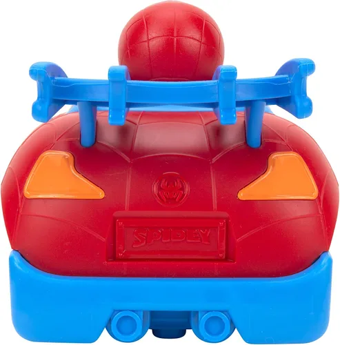 Vista 4 de Jazwares Marvel Spidey y sus Increíbles Amigos Web Crawler RC - Vehículo Control Remoto - Cuenta con Súper Héroe Integrado con 4 Funciones