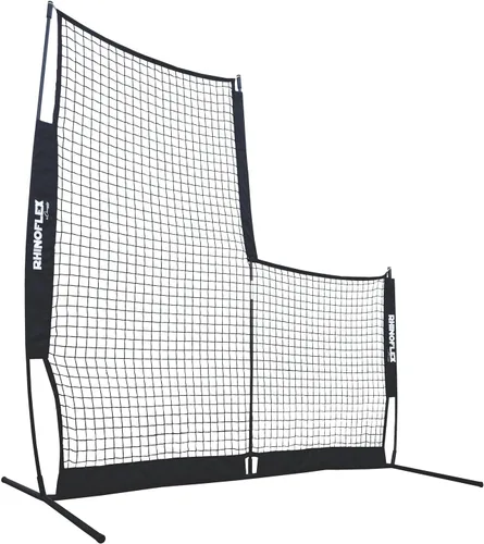 Vista 3 de Champion Sports Rhino Flex - Red de lanzamiento reversible con bolsa de transporte, color negro