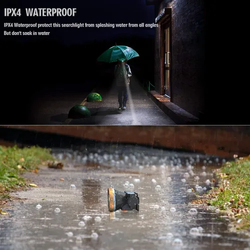 Vista 2 de ODEAR Linterna frontal recargable, súper brillante, linterna de LED para la cabeza, impermeable, con batería incorporada para acampar al aire libre