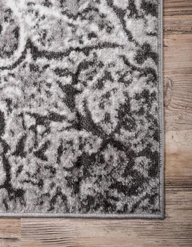 Vista 8 de Sofia, alfombra clásica de diseño abstracto, Polipropileno, Gris oscuro Gris/gris (Dark Gray/Gray)