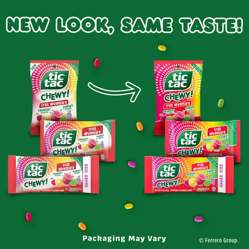 Vista 8 de TIC TAC CHEWY! Fruit Adventure Candy, caramelo masticable afrutado, 3.4 onzas (el embalaje puede variar)