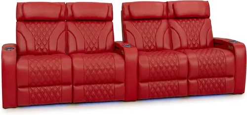 Vista 49 de Seatcraft Luminis LT - Asiento de cine en casa, reclinable, color rojo
