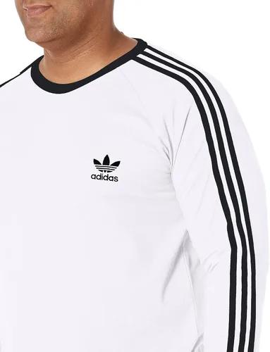 Vista 3 de adidas Originals Camiseta de manga larga con 3 rayas para hombre