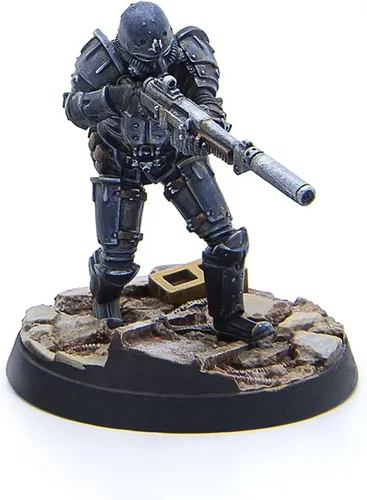 Vista 6 de Modiphius Entertainment Ltd Fallout Wasteland Warfare: Brotherhood of Steel - Patrulla de Combate - 6 miniaturas, sin pintar, figura de 1.260 in, RPG